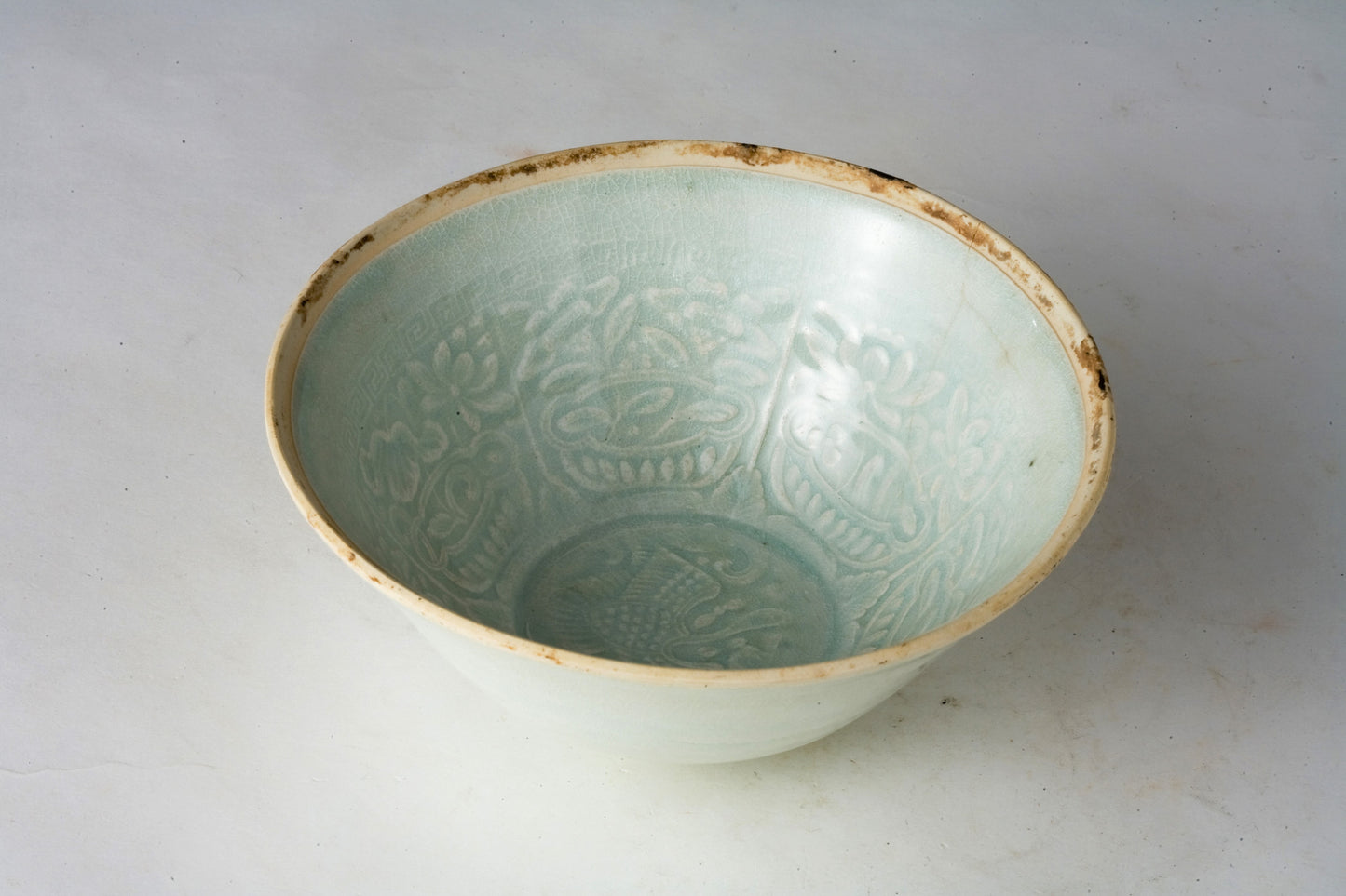 Qingbai Bowl with carving of crane, Song Dynasty