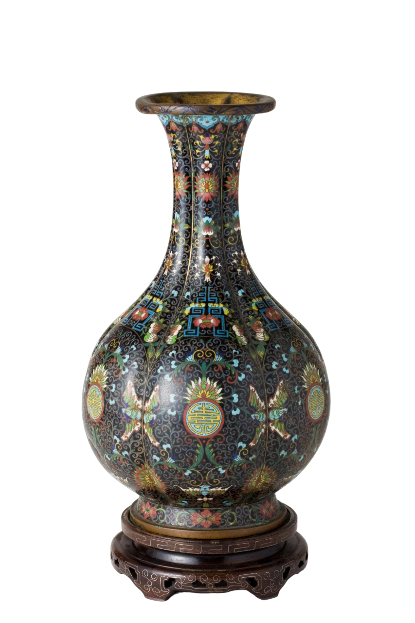 Chinese Cloisonné Vase, Qing Period, 19th Century