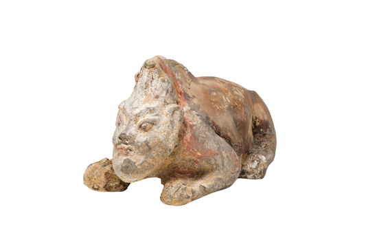 Guardian(Half human half beast) Pottery Figure, Northern Wei-Tang Dynasties