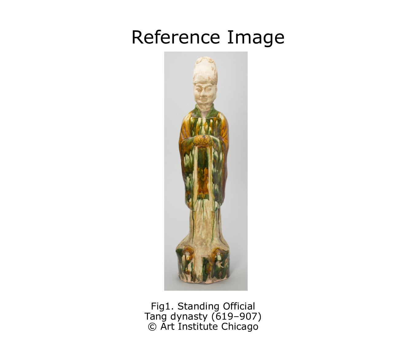 Large Sancai-Glazed Pottery Standing Official, Tang Dynasty