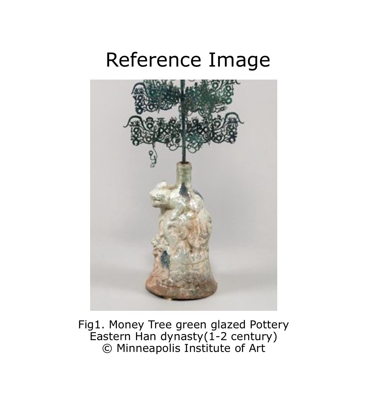 A ‘Money Tree’ Green-Glazed Pottery, Han Dynasty