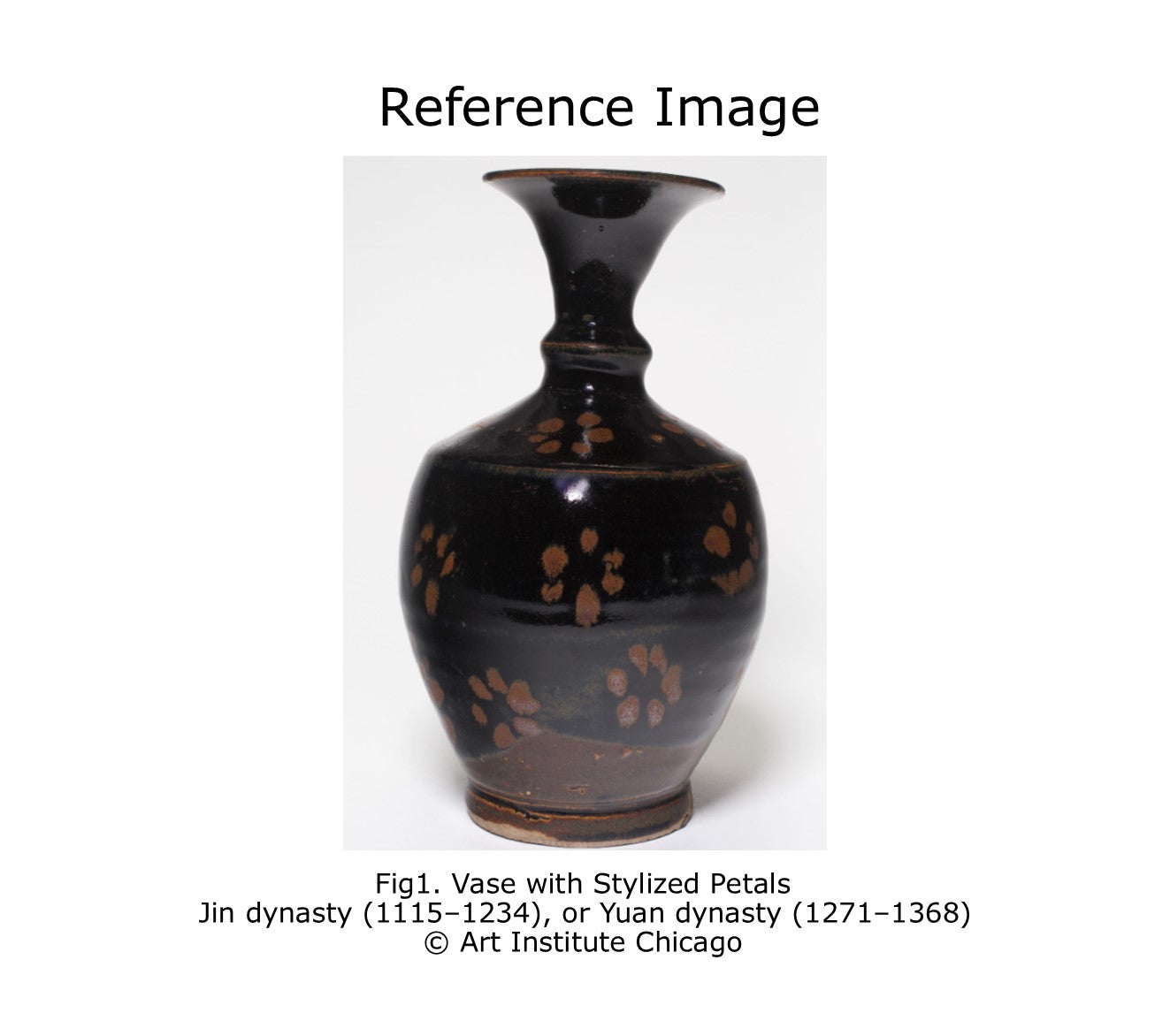 BLACK-GLAZED RUSSET-PAINTED BOTTLE VASE, NORTHERN SONG-JIN DYNASTY