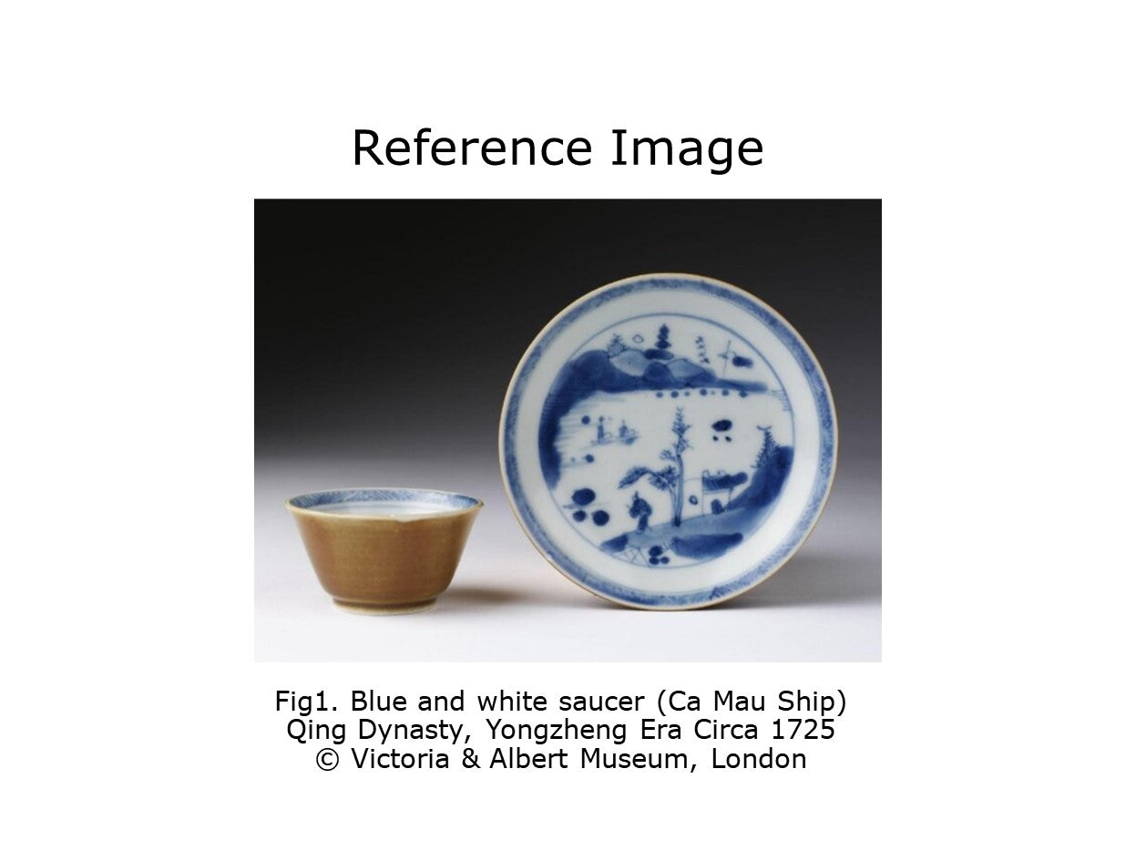 Passing Boats And Figure, Blue And White Teabowl And Saucer Set Circa 1725, Qing Dynasty, Yongzheng Era